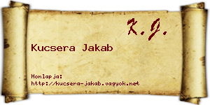 Kucsera Jakab névjegykártya
